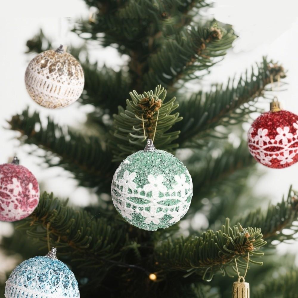 Glitter Christmas Baubles Shatterproof Christmas Tree Topper  New Year Celebration