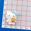 Cartoon DIY Resin Swim Ring Kitten Cream Hair Clip Keychain Pendant for Phone Case & Luggage