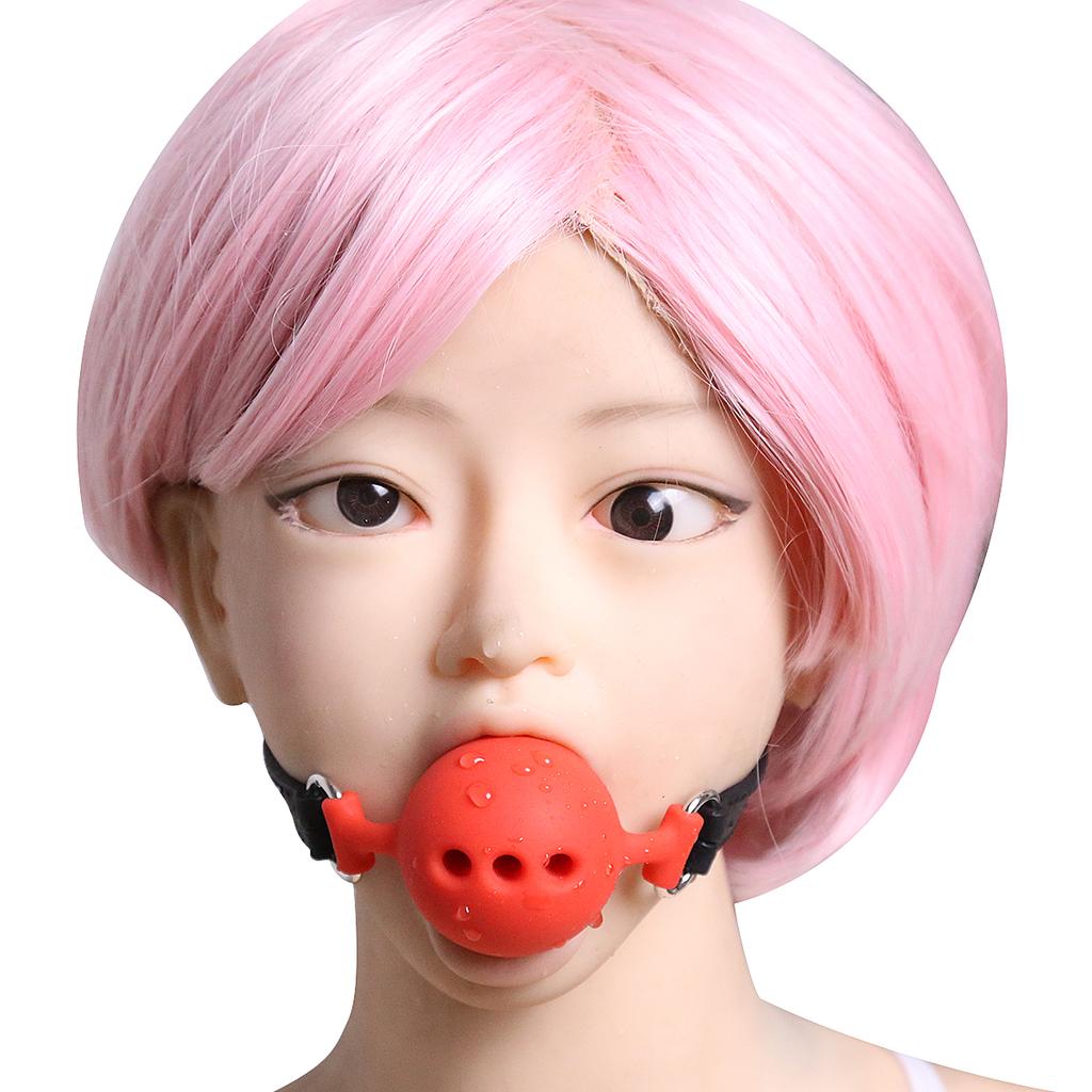 VaHppy Gags Black/Red/Pink PU Belt Silicone Balls 3.5/4.5/5cm SM Sex Toys Gagging Drooling Couple Bondage Games Adult Products