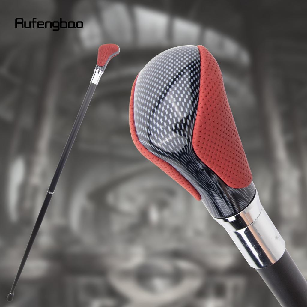 Red Black Leather White Walking Cane Fashion Decorative Walking Stick Gentleman Elegant Cosplay Cane Crosier 94cm