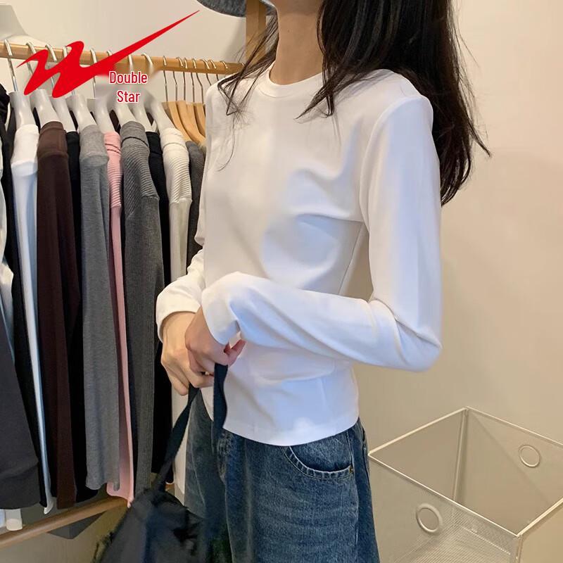 Women s Long-Sleeve Round Neck Slim Fit T-Shirt S
