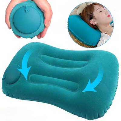 JJYY Travel Pillow Inflatable Aircraft Car Pillow Folding Press Bed Pillow Neck Cushion Home Office Supplies