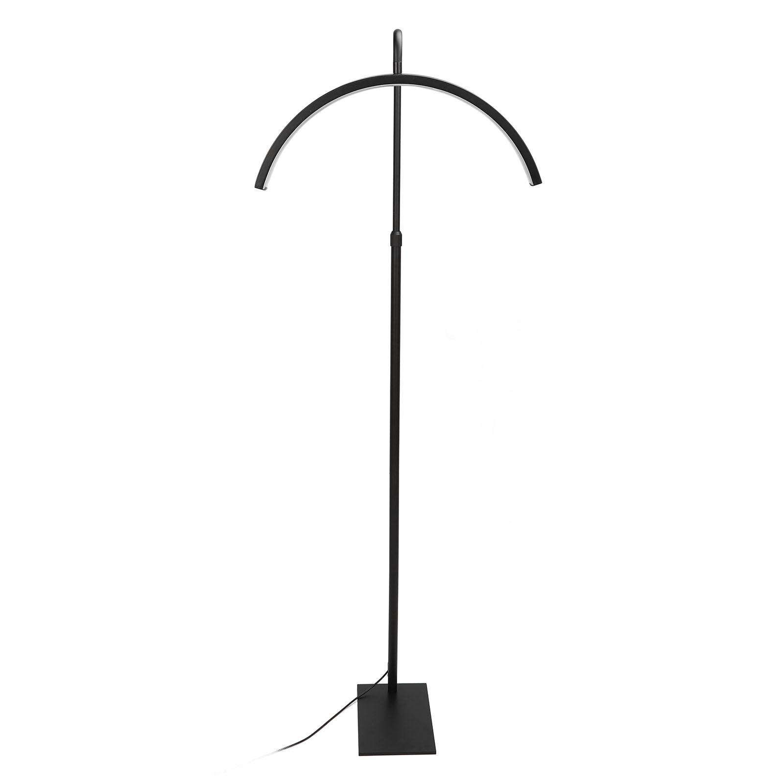 

20-дюймовый светодиодный светильник для ресниц в форме полумесяца, регулируемая по высоте лампа для татуажа бровей, цвет черный, Великобритания UK Plug