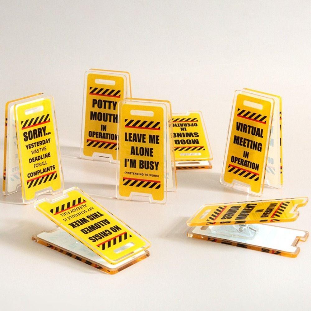 10 PCS Leave Me Alone Desk Decor Sign I'm Busy Desk Accessories Funny Acrylic Desk Sign Unisex Gift