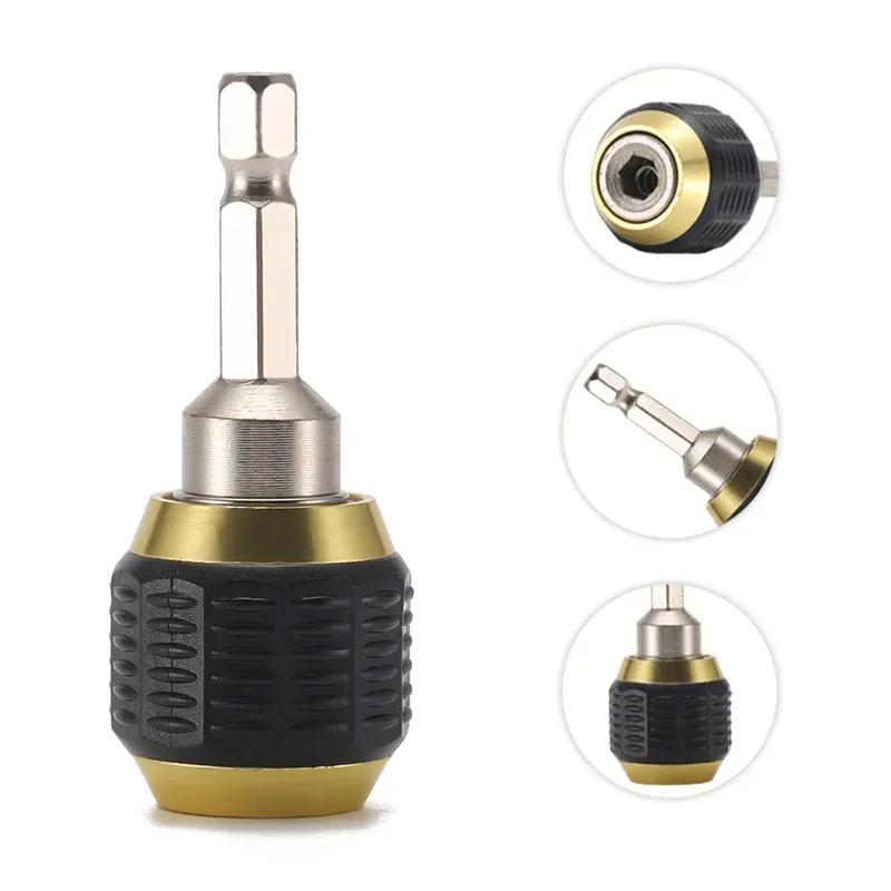 1pc Drill Chuck, 2.36"/60mm, Screwdriver Keyless Adapter 1/4" Hex Shank Drill Bit Tool Quick Change Conversion Tool