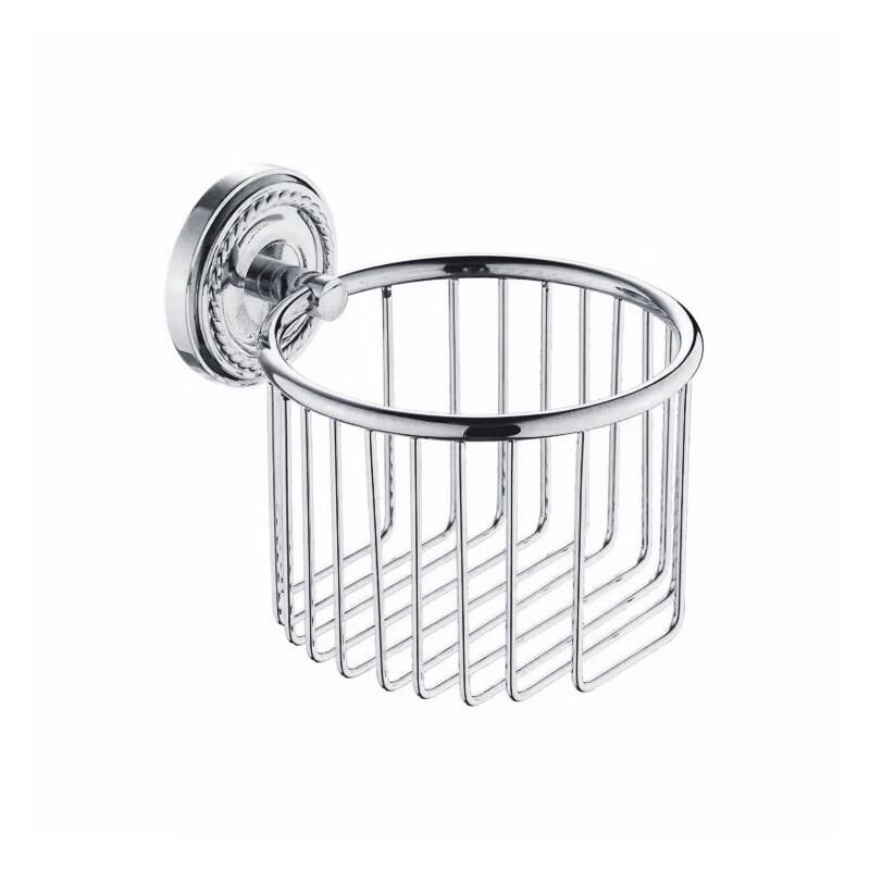 Yi Pan Silver Towel Rack and Paper Basket Set
