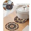 4Pcs 12/22cm Coffee Cup Mats Round Heat Resistant Mats Heat Insulating Trivets  Kitchen