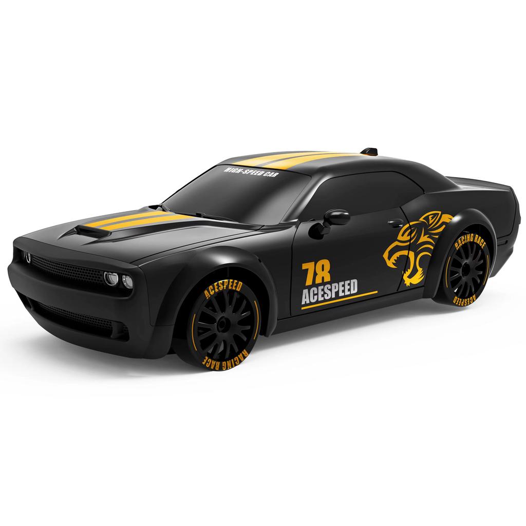 Remote Control Drift Car, 2.4GHz 1:20 Scale 4WD Model Vehicle with Gyro and LED Lights, 360 Degree Drifting Toy Car for