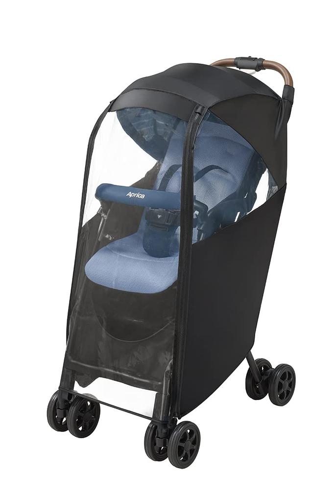Aprica Nano Smart Magical Air Stroller Rain Cover, Compatible with Magical Air and Cruli (Black) 2033167