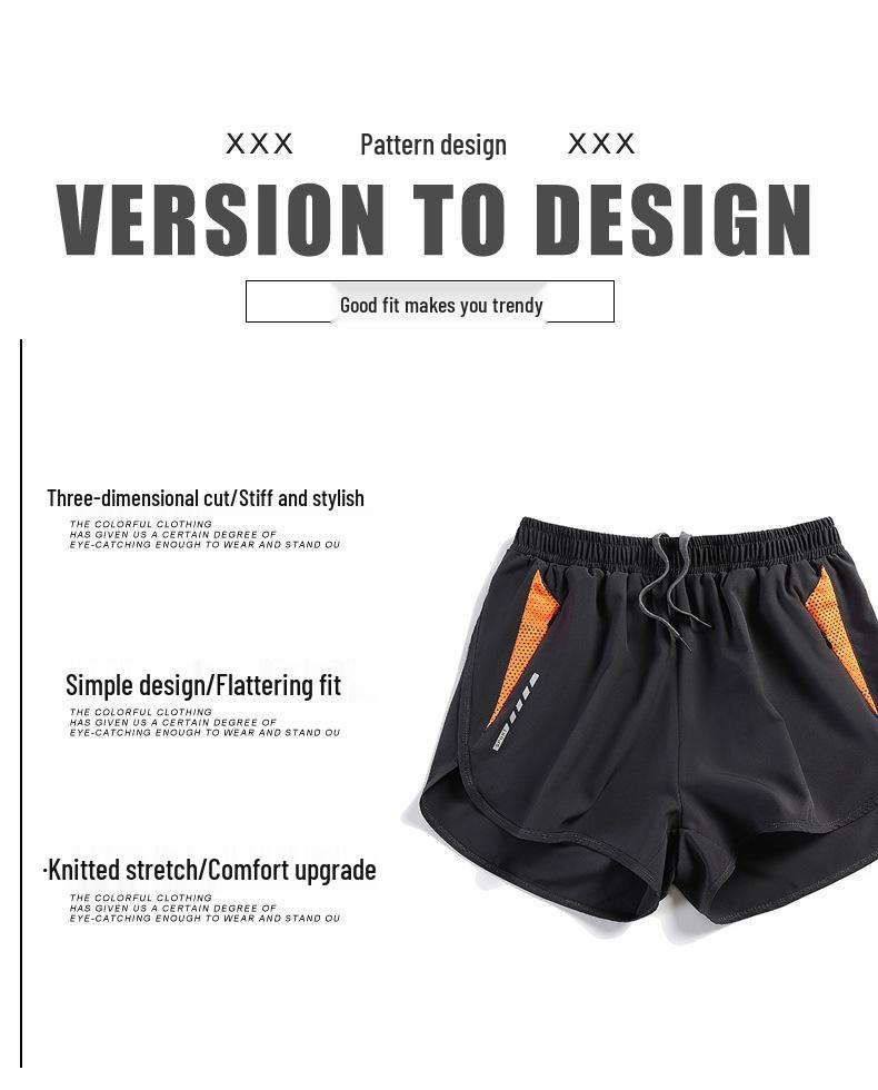 Men's Quick-Dry High-Elastic Athletic Shorts with Inner Layer