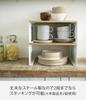 Yamazaki Jitsugyo Kitchen U-shaped Rack L White Approx. W30.5 X D22 X H14.5cm Tosca Scandinavian Style Kitchen Rack Stacking 3923