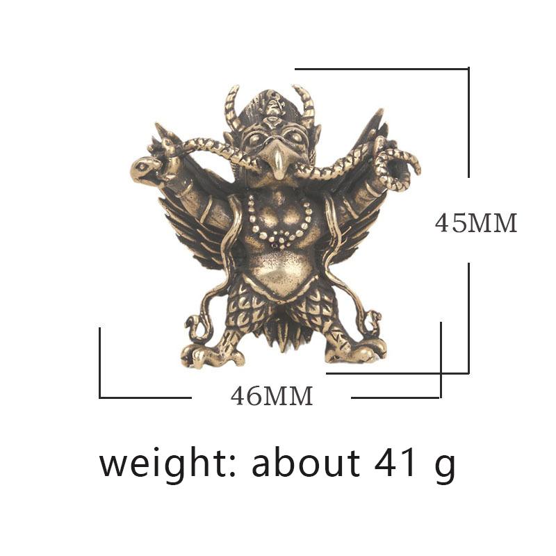 Chinesische Mythologie Größter Vogel Dapeng Metallfigur Schreibtischdekoration Göttliche Tier Wächter Vintage Heimdekoration