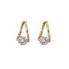Korean Design Zirconia Ear Cuff: Real Gold Plating, High-Class, Versatile, Simple Chic