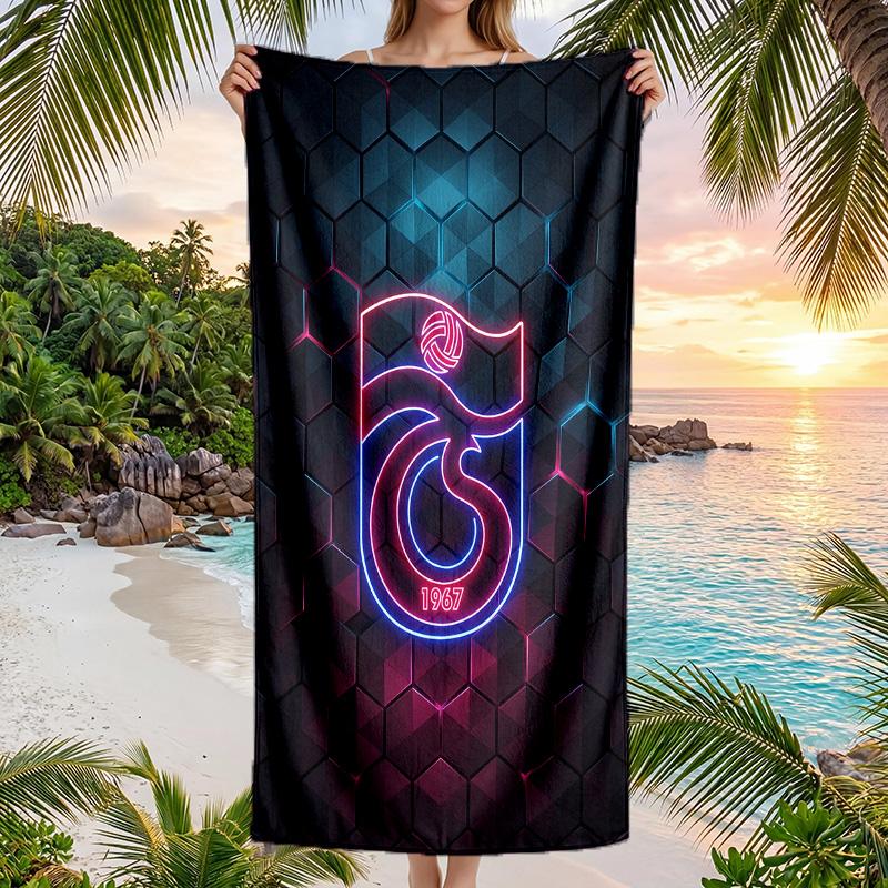 Asciugamano da Spiaggia Trabzonspor FC Stampa Asciugatura Rapida Microfibra Assorbente Portatile da Viaggio per Nuoto