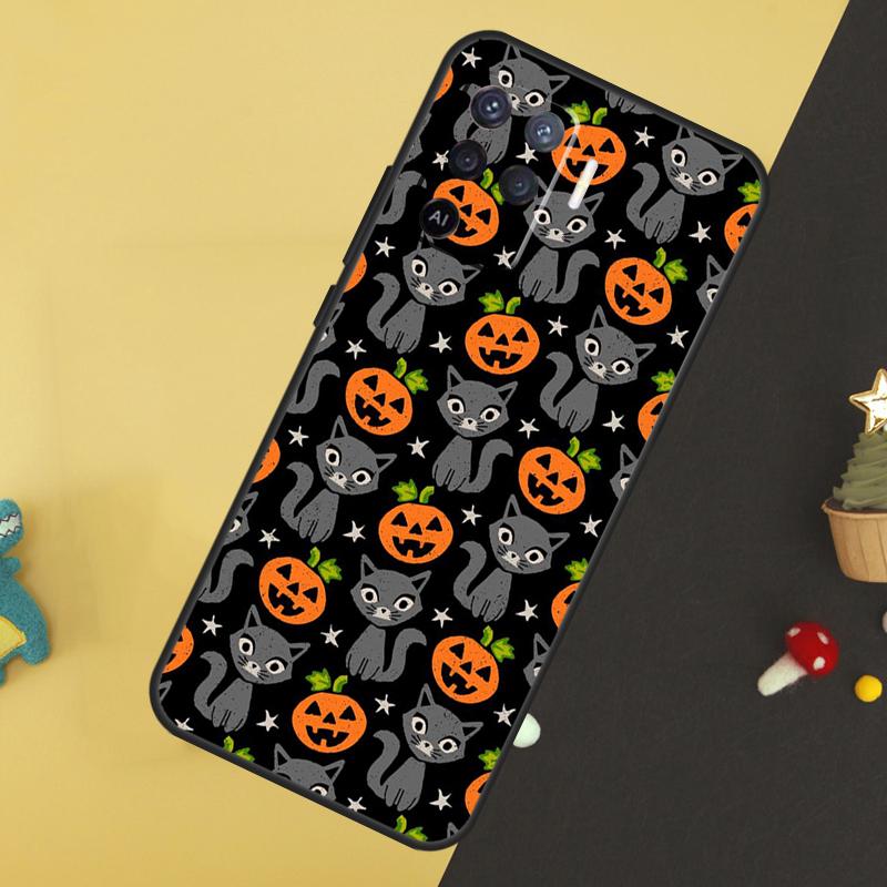Halloween Pumpkins For OPPO A79 A58 A78 A98 A53S A57S A54S A74 A94 A17 A77 A5 A9 A96 A76 A16 A52 A72 A15 Case