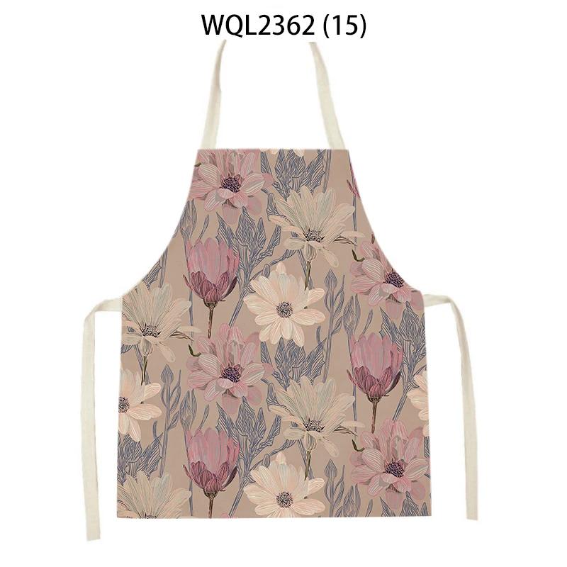 Retro Flowers Plant Pattern Aprons Home Baking Cooking Kitchen Aprons for Women Men Outdoor Garden Cleaning Aprons