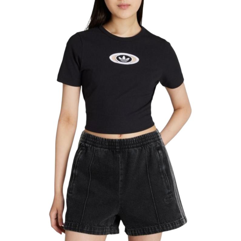 

Adidas Originals Hollow Sports Cool Round Neck Short Sleeve Crop Top Women tops KC8804 XS