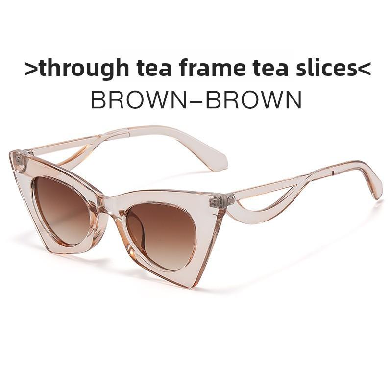Cat Eye Sunglasses Fashion Uv400 Protection For Summer Travel And Parties