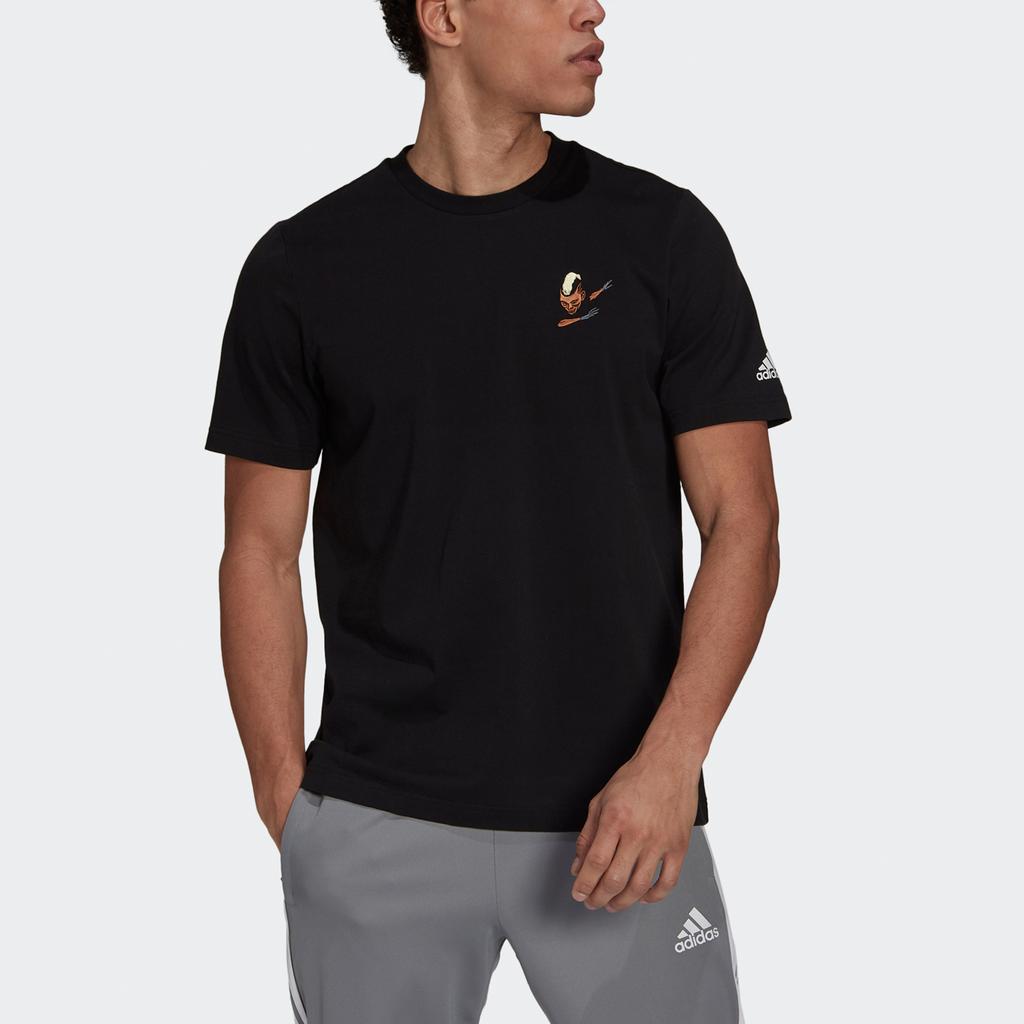 Adidas Icon Emb Football Sport Round Neck Short Sleeve T-Shirt Men Tops Black HA5462