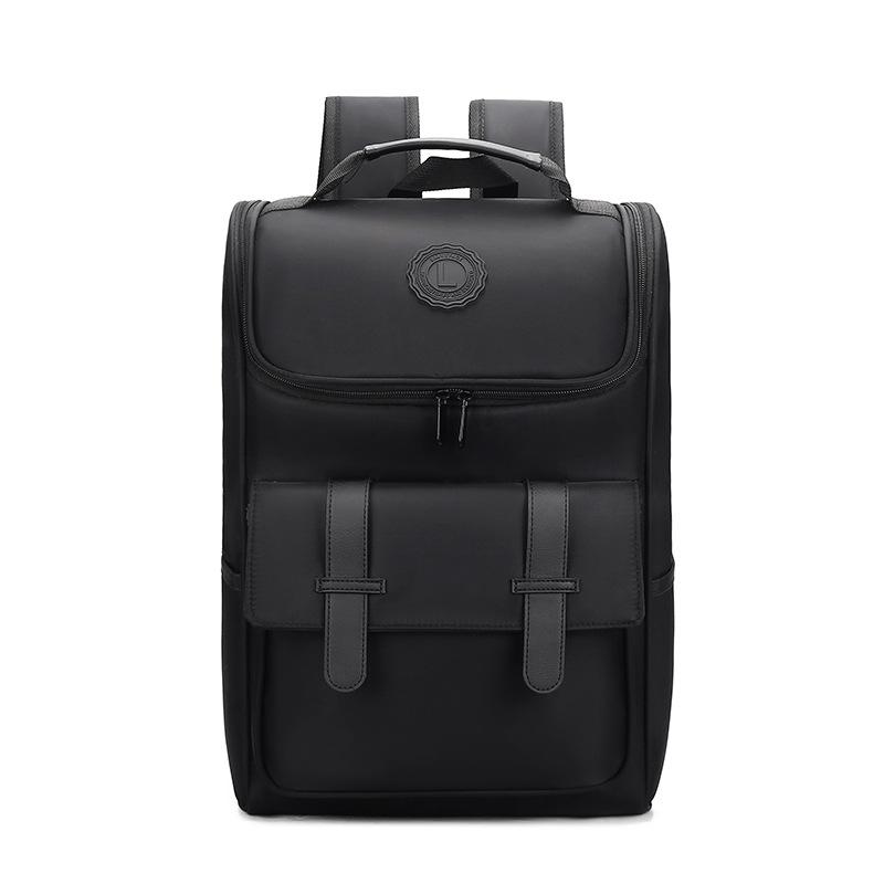 

Корейская версия нового простого и модного мужского рюкзака для путешествий, деловых поездок, большой емкости, водонепроницаемый рюкзак, сумка для хранения чёрный