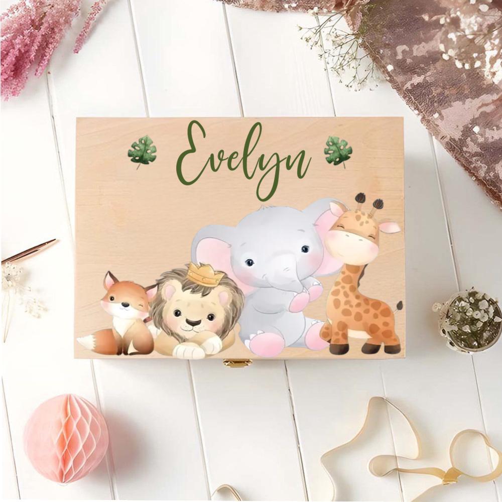 Personalized Baby Memory Box ,Custom Wooden Keepsake Box, Baby Gift for Newborn, Baptism, or Birth, Storage for Baby Memories