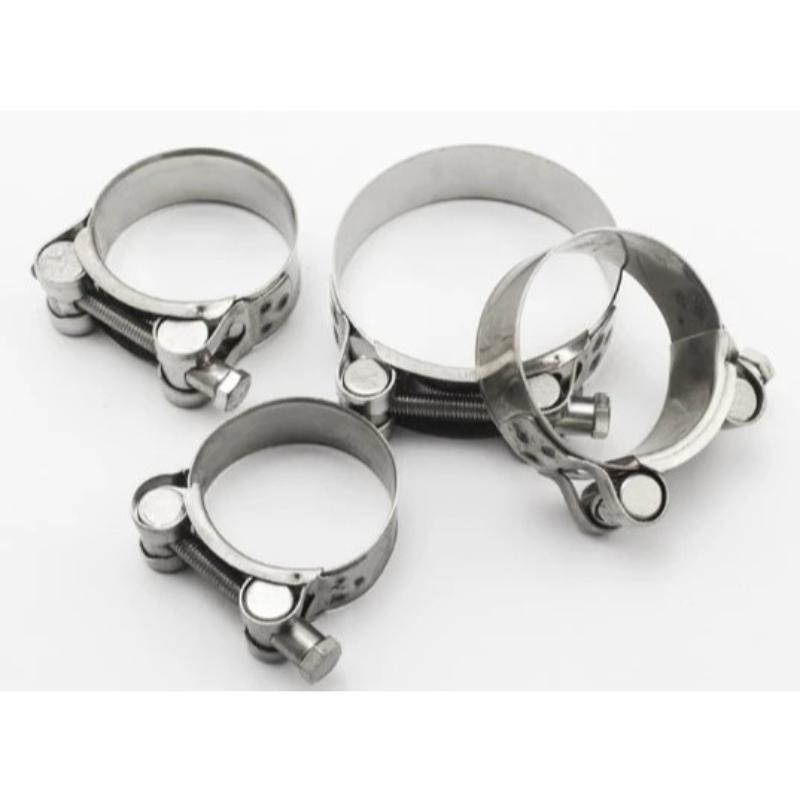 Zinc-plated Iron Hose Clamps Adjustable Rust Resistant For Plumbing Automotive Repair