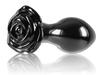 Crystal Rose Glass Plug 7 X 3.2cm Black - Renegade - Glass Plugs