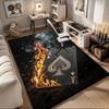Black Burning Ace of Spades Playing Card - Unique Poker Deck AccessoryOffice Mat Home Decor Office Desk Chair Carpet for Office Ph101