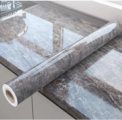 New Marble Desktop Stickers Kitchen Renovation Furniture Self-adhesive Waterproof Oil Resistant Dining Table Gray Wallpaper