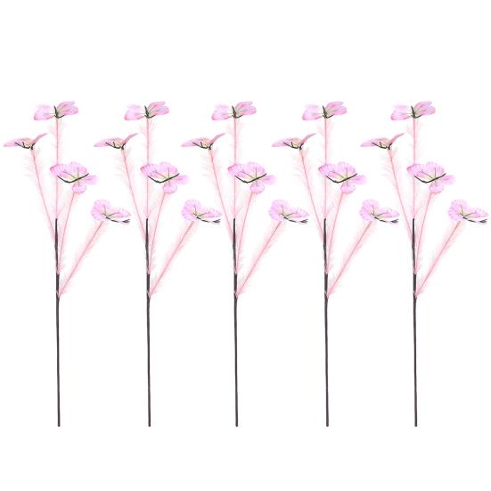 5PCS Artificial Flowers Bright Colors Lifelike Artificial Flowers Never Fade Reusable Fake Flowers for Home Living Room Bedroom