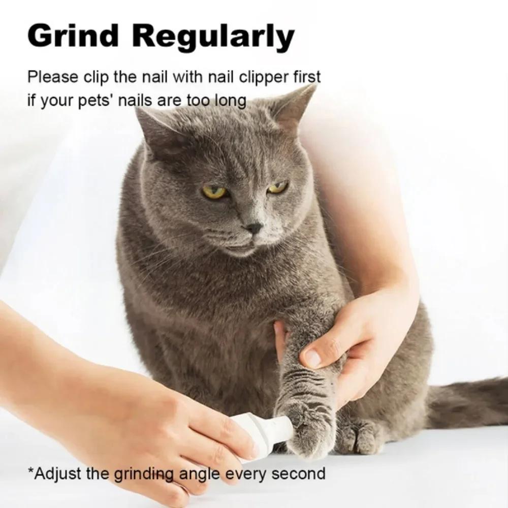 New Electric Pet Nail Clipper for Cats and Dogs Rechargeable Grooming Trimmer Fast Grinder Safe Pet Nail Care Kit with LED Light