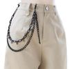 Punk Rock Metal Pants Waist Chain Men Women Key Chain Big Ring Wallet Keychain Jeans Unisex Hip-hop Jewelry Gift