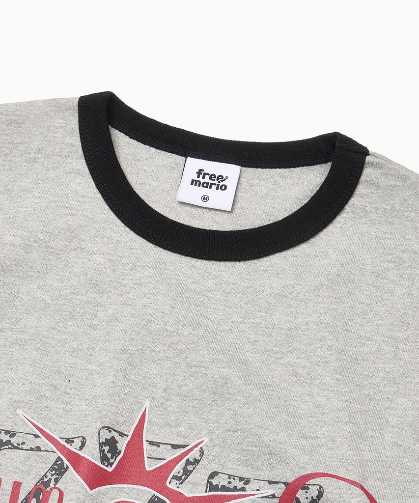 FREEMARIO Jackpot Ringer T-Shirt [Gray]