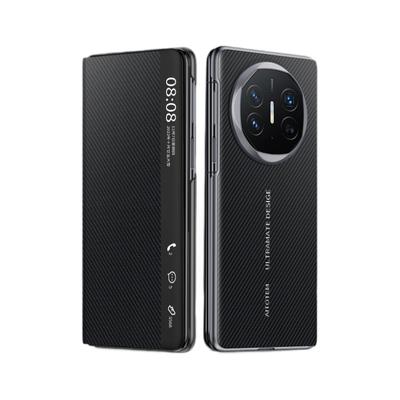 Carbon Fiber Patterned Magnetic Smart Window X6 Business Extraordinary Leather Case for Huawei Matex6 Phone Case