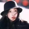 Black Bucket Hat Autumn Winter French Temperament Keeping Warm Bow Bucket Hat For Women