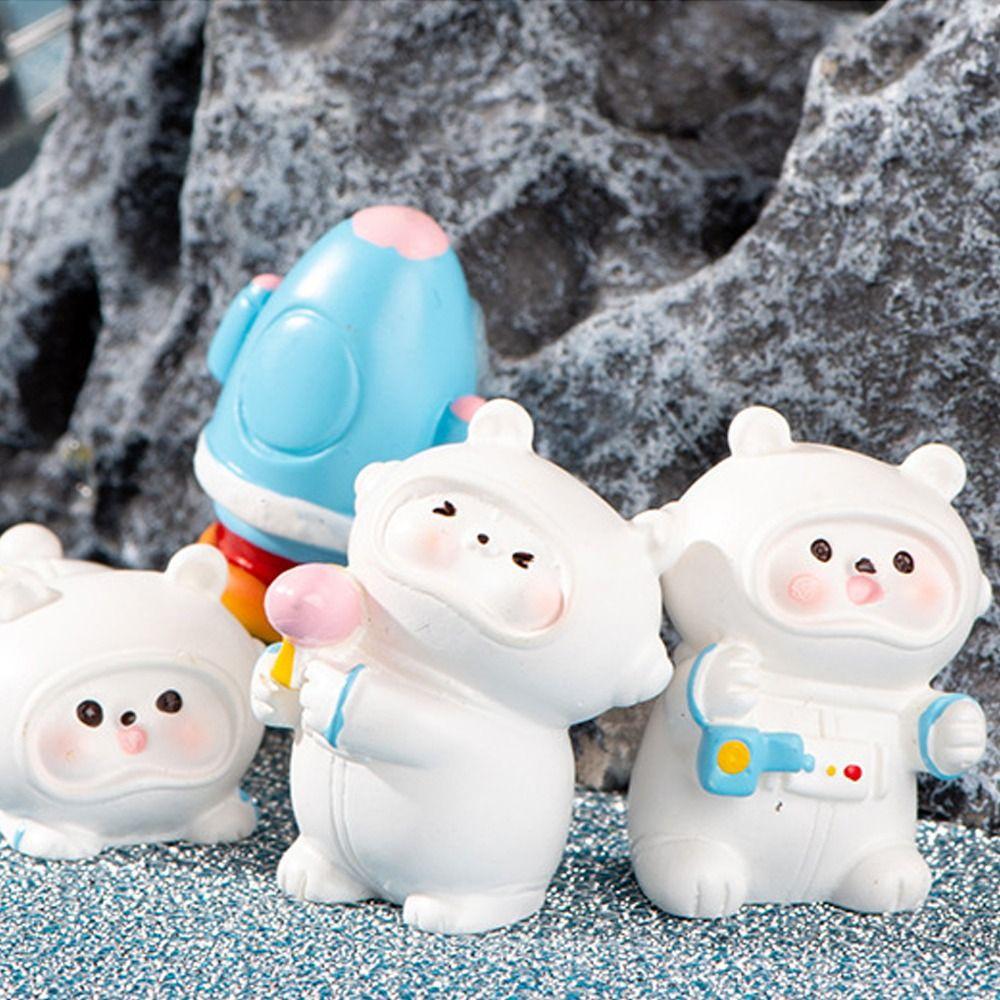 Творческий мультфильм Космический медведь Миниатюрная фигурка Милый астронавт Кукла — фото 5