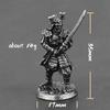 White Copper Japanese Shogunate Samurai Figurines Miniatures Vintage Metal Soldiers Model Statue Desktop Toy Ornament Decoration