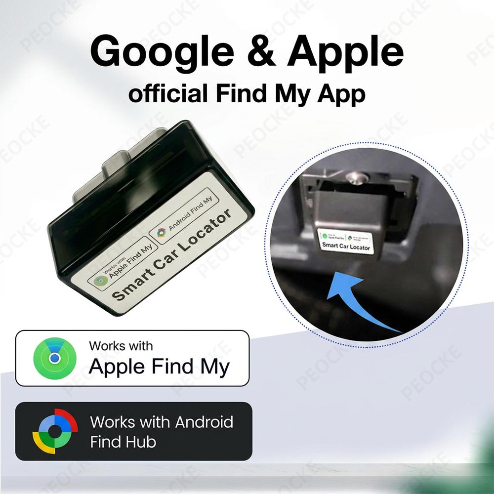 OBD Smart Car Locator Tag Anti-lost OBD II Car Finder Vehicle GPS Monitoring Tracker Works with Apple Find My Google Find Hub
