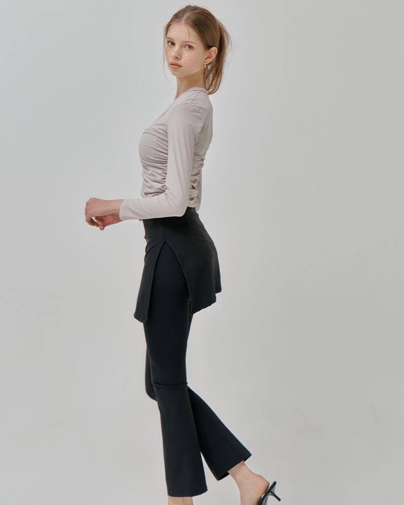 Bikini Bender Simple Line Semi-Bootcut Water Leggings - Black