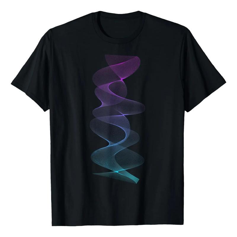 Camiseta Fractal Com Padr?o De Geometria De Fuma?a Vetorial S разноцветный