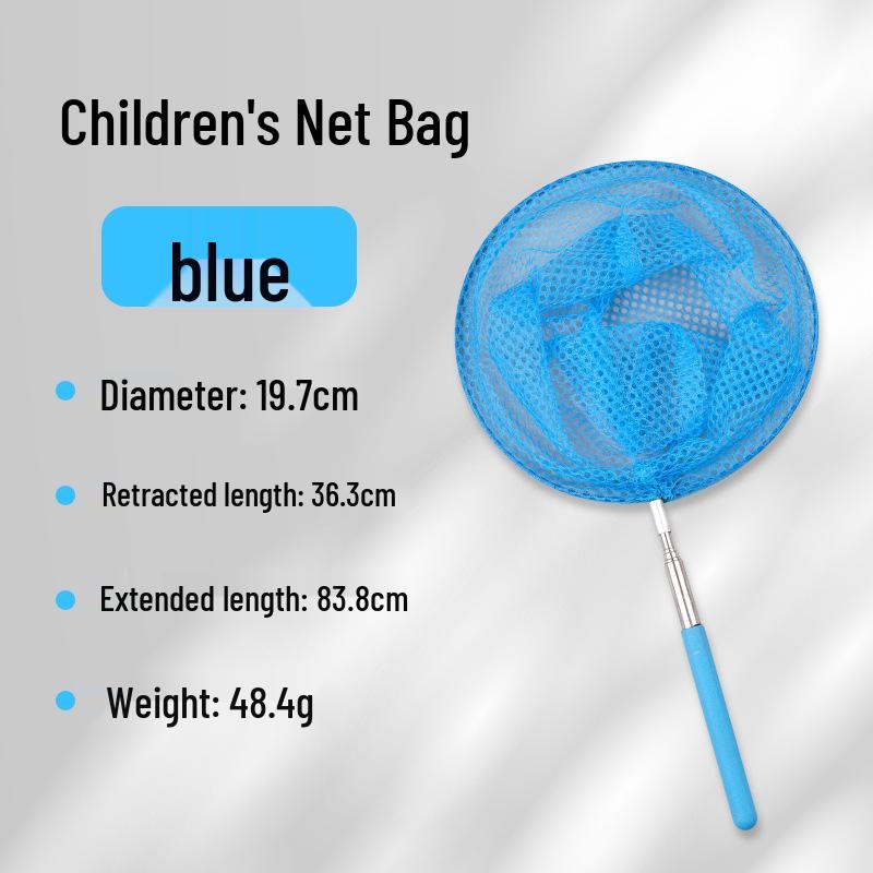 Telescopic Kids' Fishing & Bug Catching Net for Insects, Butterflies, and Dragonflies - Outdoor Fish and Scoop Net