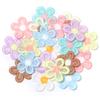 20pcs/lot Double Color Flower Mesh Embroidery Patches Applique For Girls Clothing Dress Headwear Hair Clips Decor Accessories
