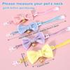 Mignon Collier Chat Coloré Poire Lustré Anti-étouffement Nœud avec Clochette Promenade Extérieure Velours Collier Animal Chat Chien
