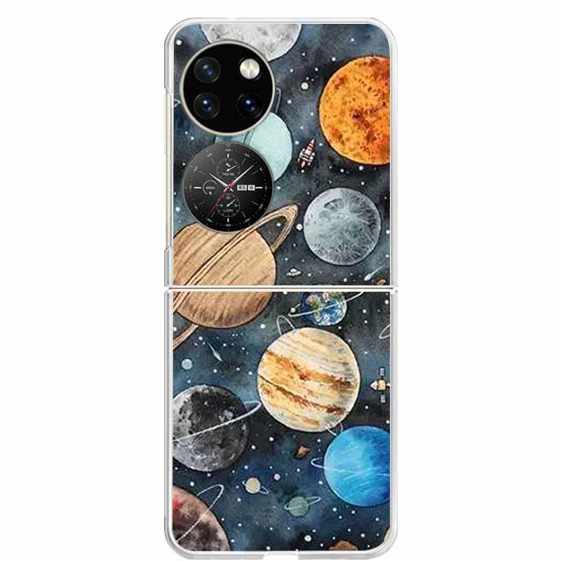 For Huawei P50 Pocket Case Transparent Clear Hard PC Phone Back Cover For Huawei P50 Pocket Cases P 50 Pocket 2022 Shells Capa