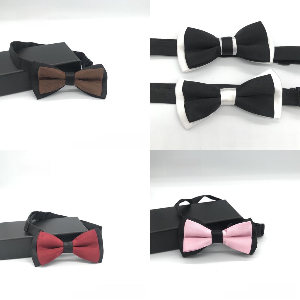 Childrens Double Layer Bicolor Bow Tie With Classic Style For Kids Formal Events