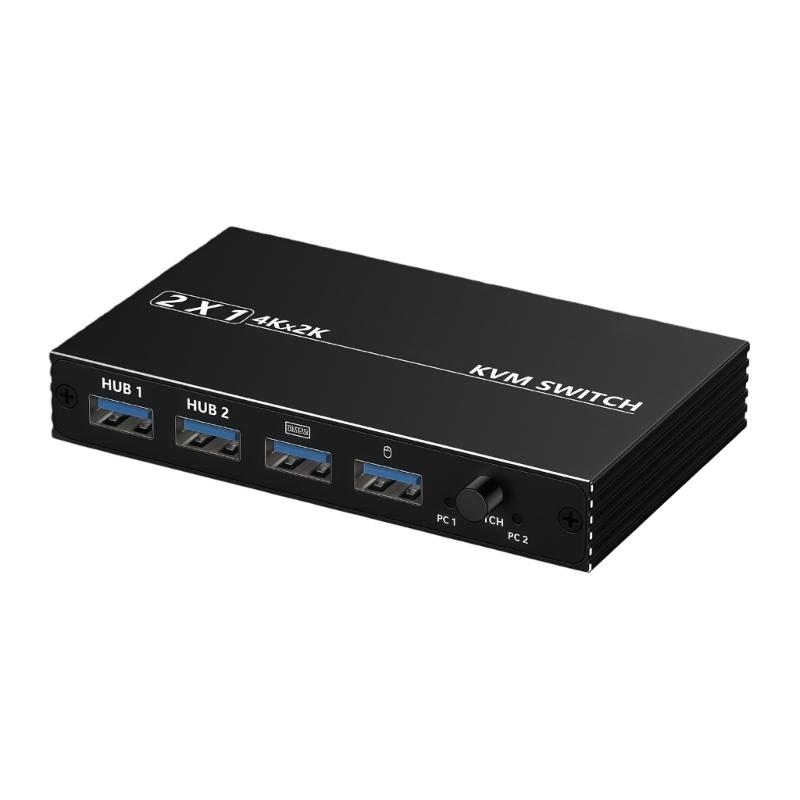 

Metal Video Switcher For 2 Systems Sharing Input Devices Printer In bright Display 1