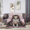 Cute Little Girl Blanket Soft Plush Nap Sofa Rug for Living G-Ggorjuss-S Room Warm Office Bedroom Birthday Home Travel Kid Gifts