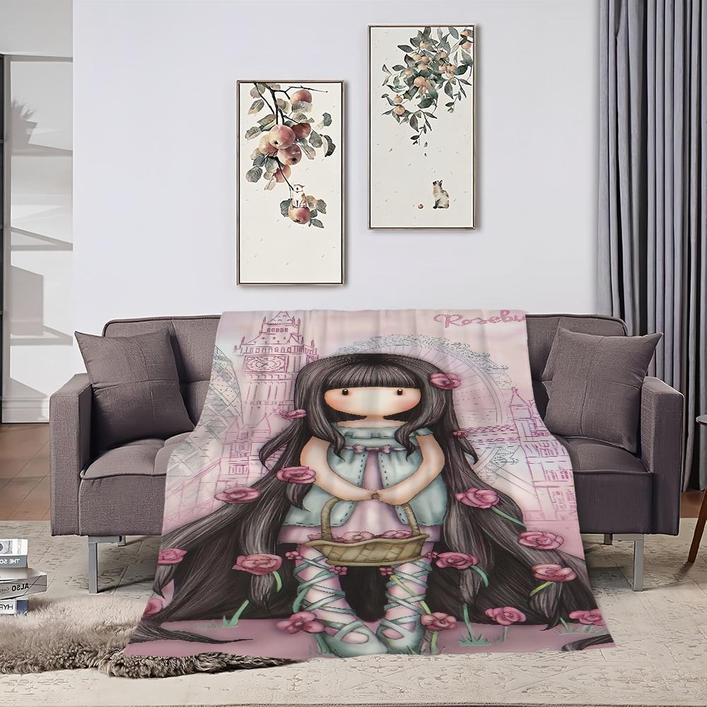 Cute Little Girl Blanket Soft Plush Nap Sofa Rug for Living G-Ggorjuss-S Room Warm Office Bedroom Birthday Home Travel Kid Gifts