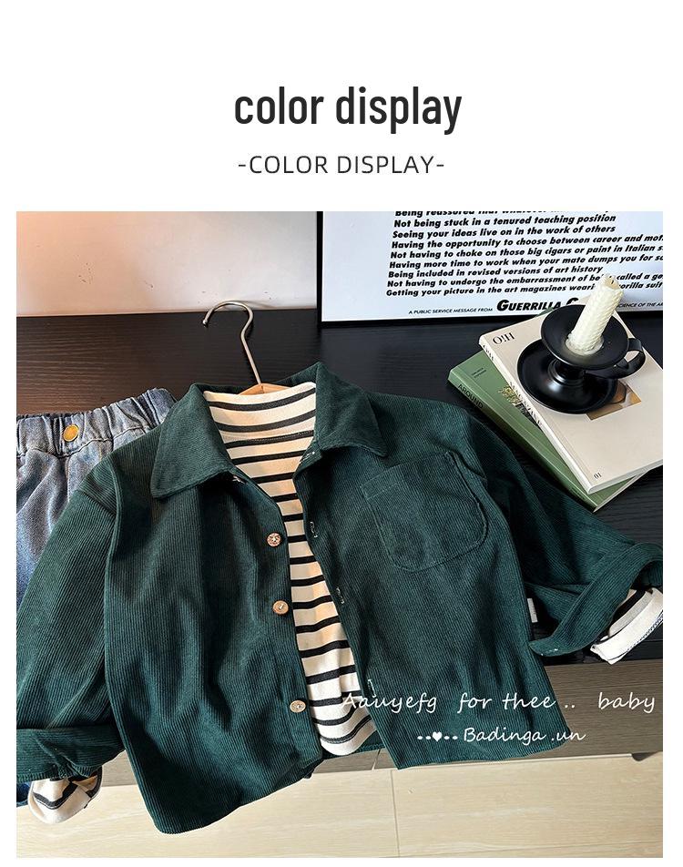 New Kids' Striped Long Sleeve Cardigan Top