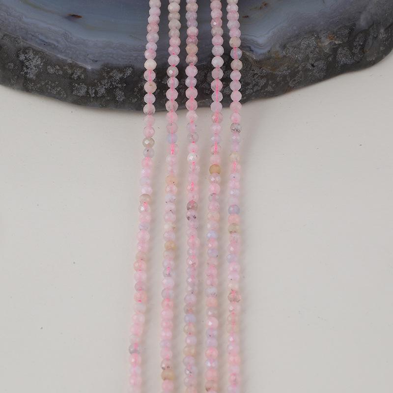 Morganite Faceted 2-4mm Bead Bracelet & Necklace DIY Jewelry Accessories